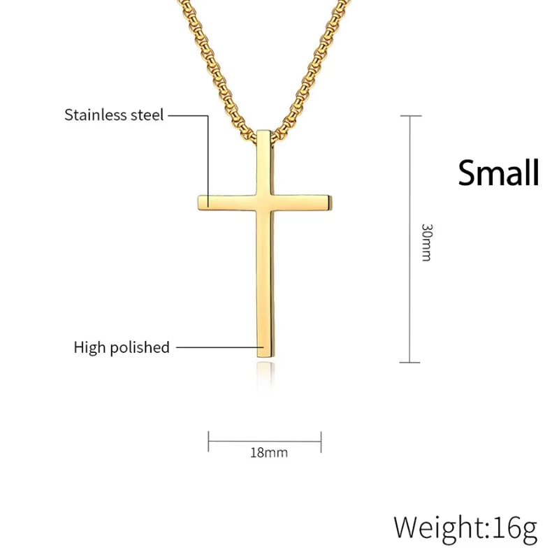 Luxe Cross Sweater Chain – Titanium Steel Boldness with Seasonal Edge