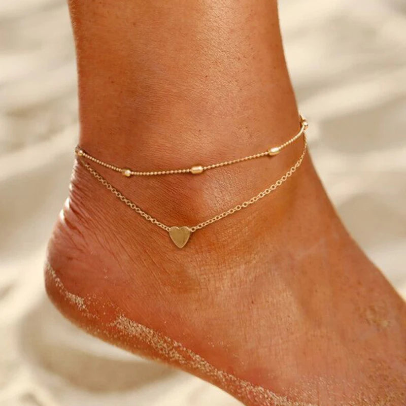 SolSpirit™ Bohemian Turquoise Star Anklet – Walk Free, Shine Bold